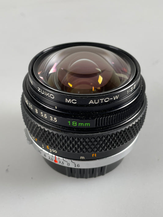 OLYMPUS OM-SYSTEM ZUIKO AUTO-W 18mm F3.5 MF Lens