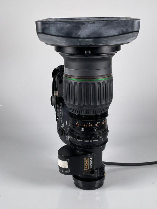 Canon HJ11ex4.7B IRSE HDXS 2/3" HD ENG Broadcast Servo Lens w/ 2x 4.7-52mm f1.9