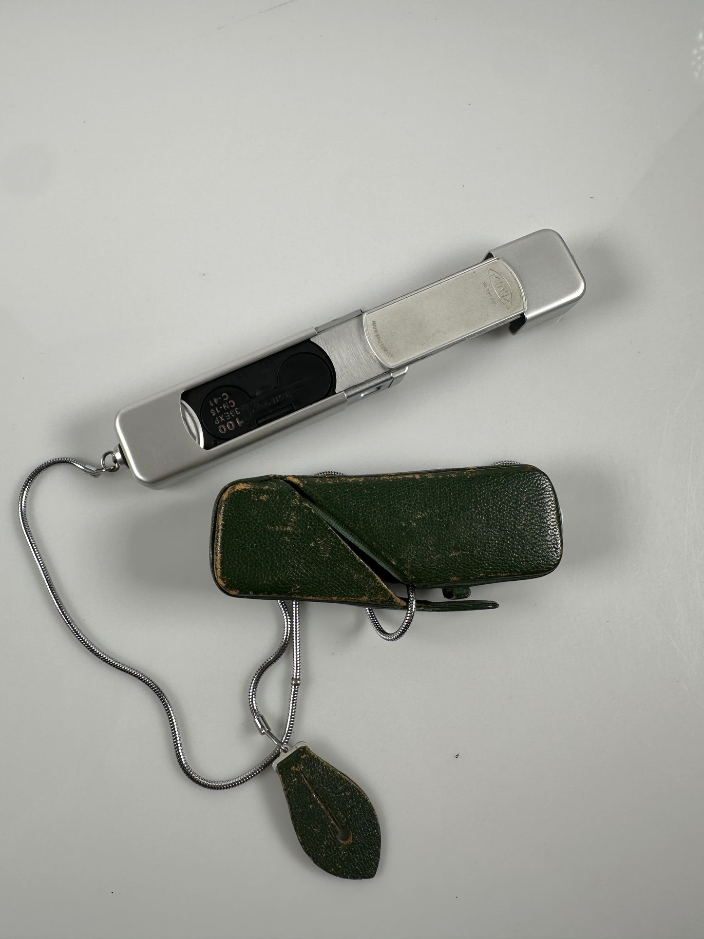 Minox Subminiature Mini Spy Film Camera with Green leather case
