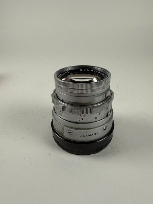 Leica Leitz Wetzlar Summicron-M 50mm F2 Dual Range DR f2 Lens Rigid