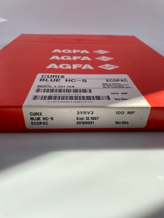 Agfa Curix Blue HC-S Ecopac 10x12 medical x-ray film 100 sheets