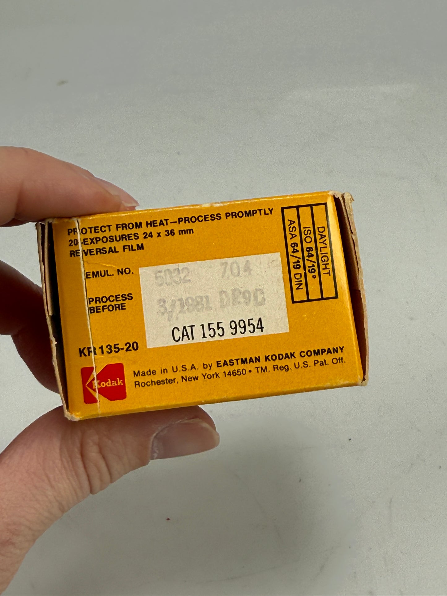 Kodak Kodachrome 64 Professional Color Reversal Film KR 135-20