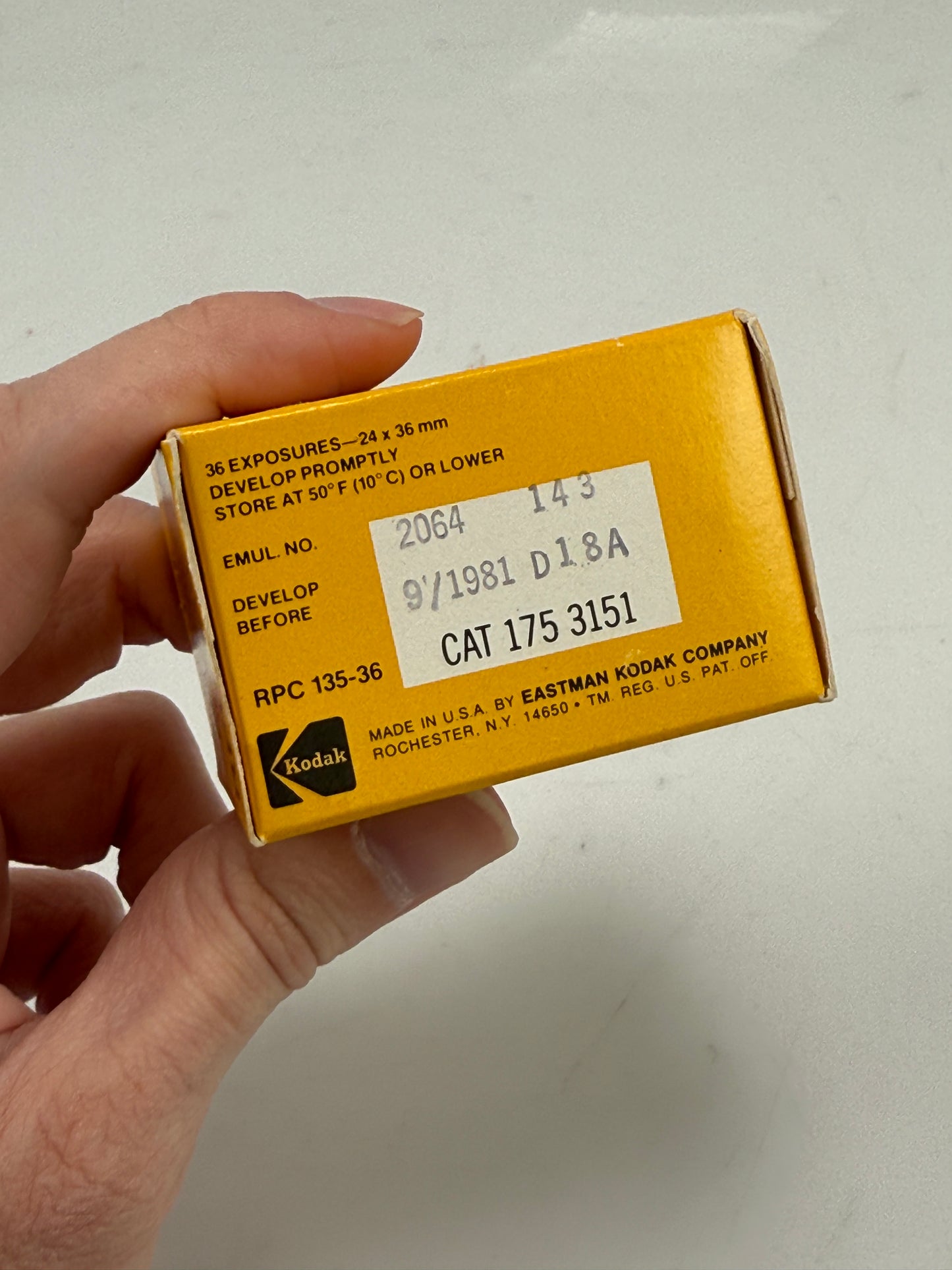 Kodak Rapid Copy Process Film 35mm RPC 35mm 1 roll