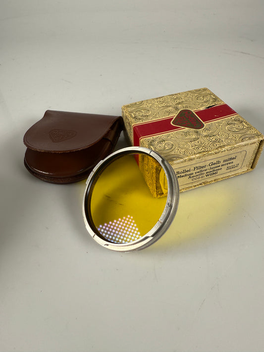 Rollei Bay IV Filter Gelb Mittel -1.5 yellow For Camera TLR Rolleiflex Wide RARE WIIHE