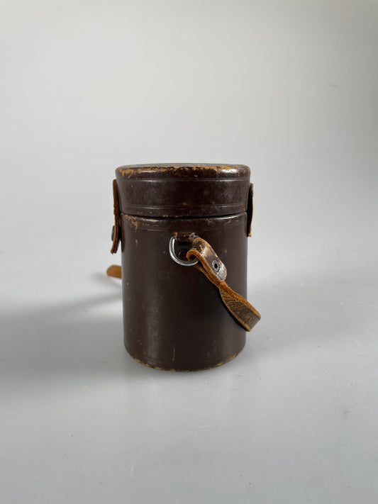 NIKON NIPPON Kogaku Tokyo LENS CASE , BROWN leather