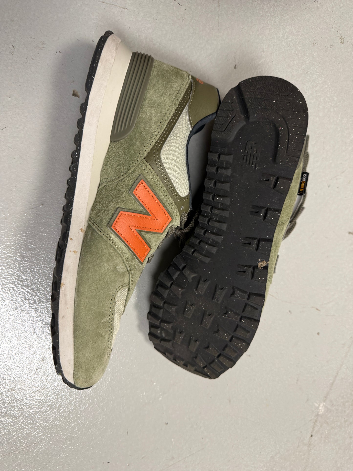 New Balance 574 Cordura Dark Olivine/Orange Men’s 11.5 U574SOC