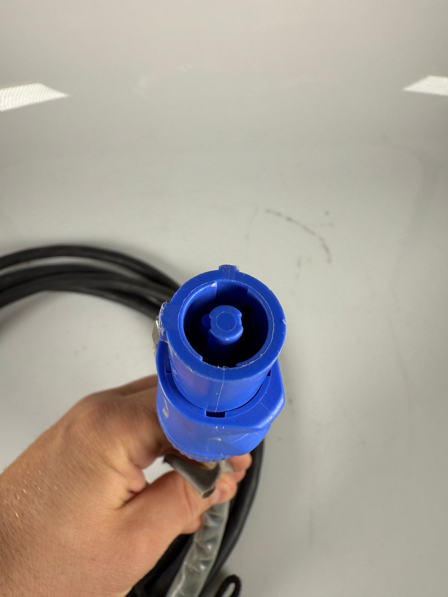 ProPin 15A Male Stage Plug connector to Neutrik Powercon NAC3FCA cable