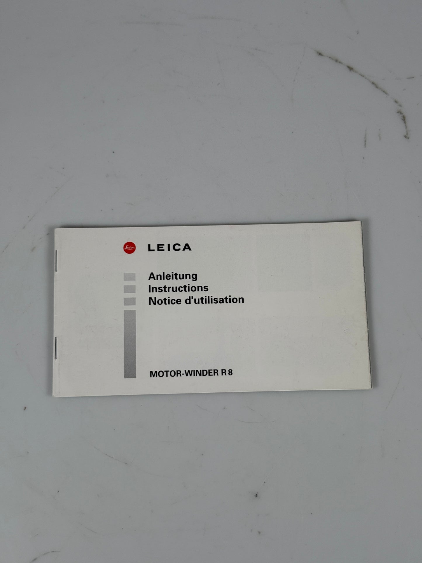 Leica R8 motor winder Instruction Manual Booklet German