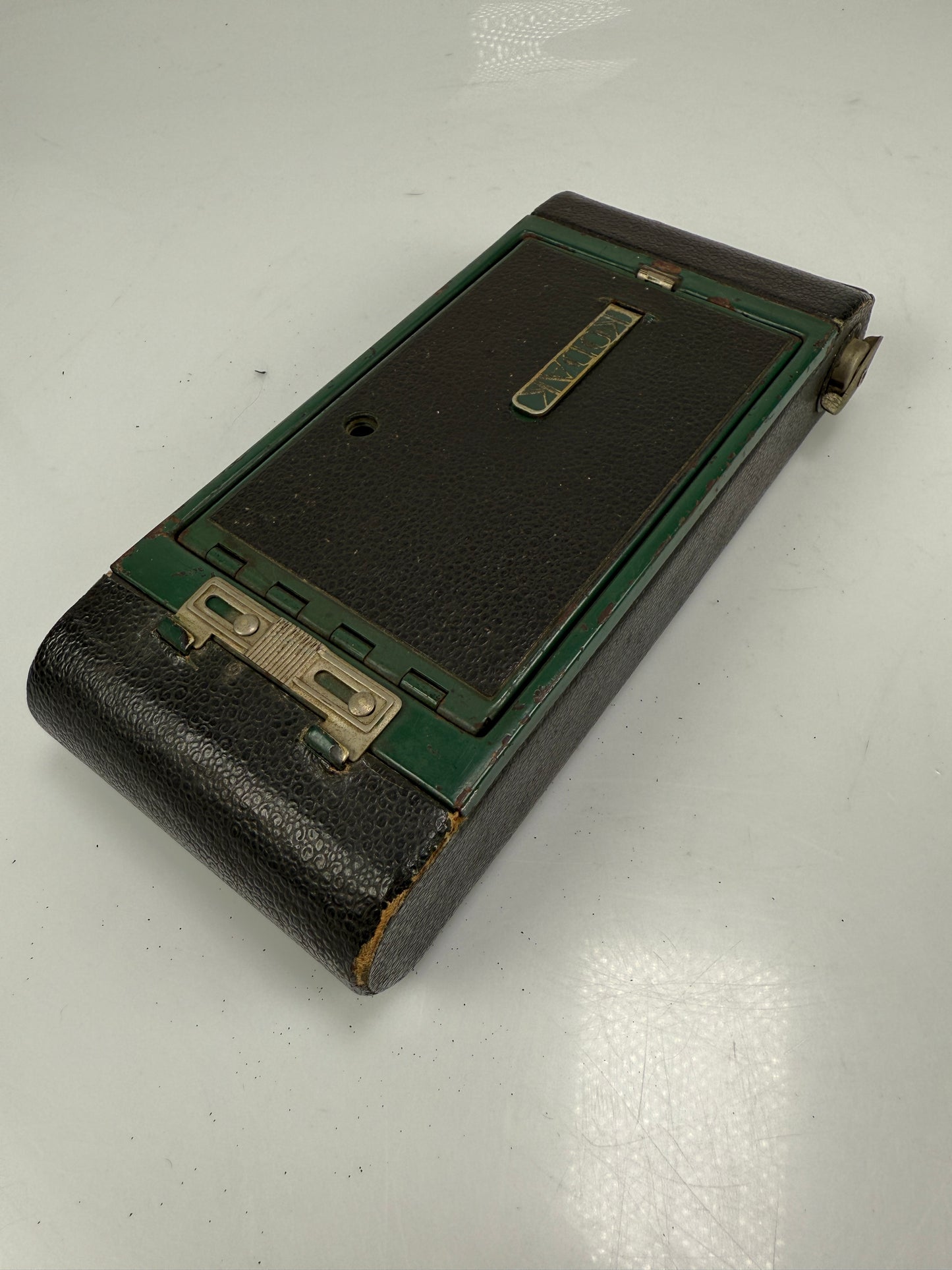 Kodak No. 1A Pocket Kodak Junior Green Folding Camera Black Bellows