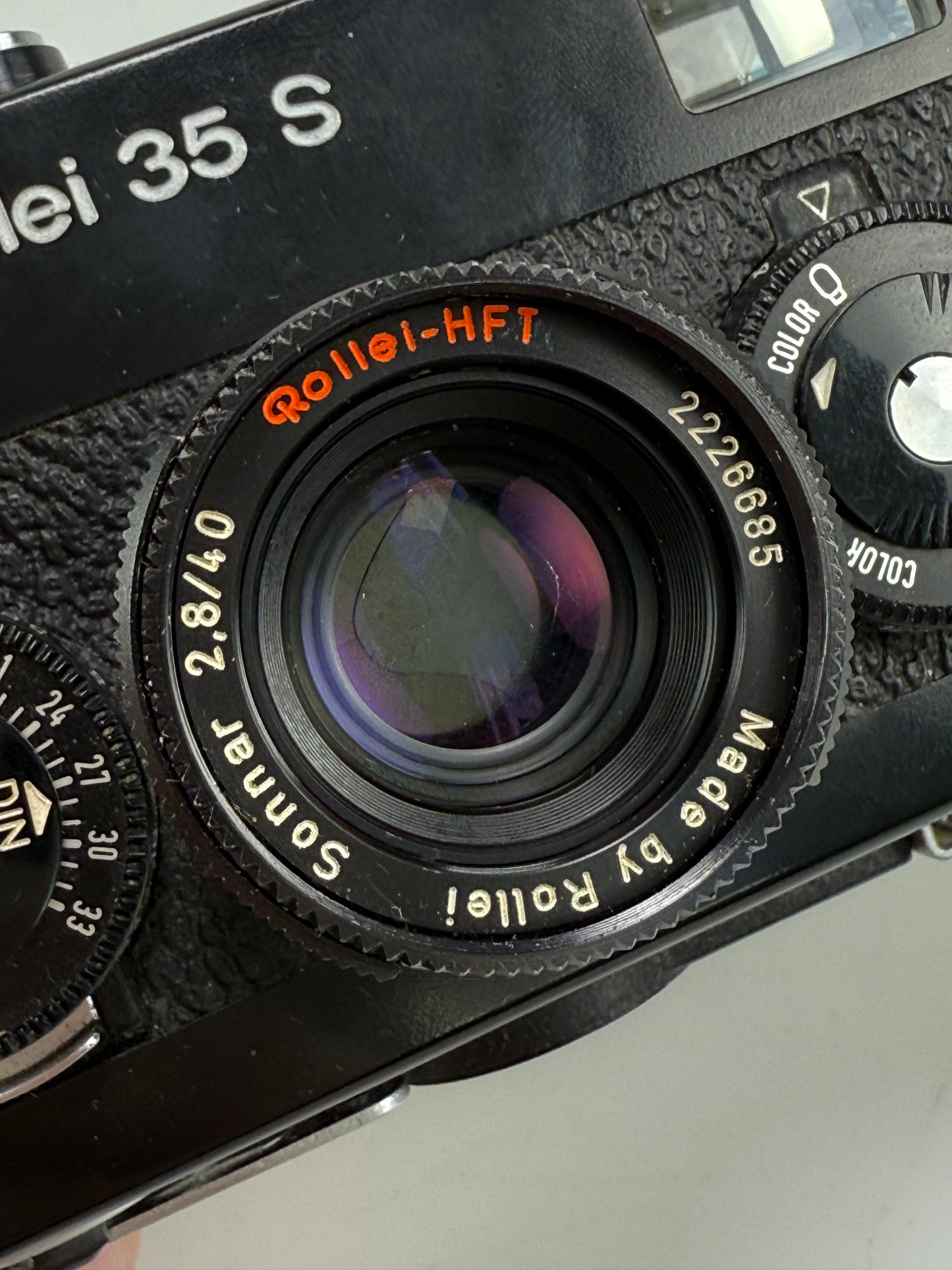 Rollei 35 S 35S 40mm Sonnar f2.8 HFT Lens black