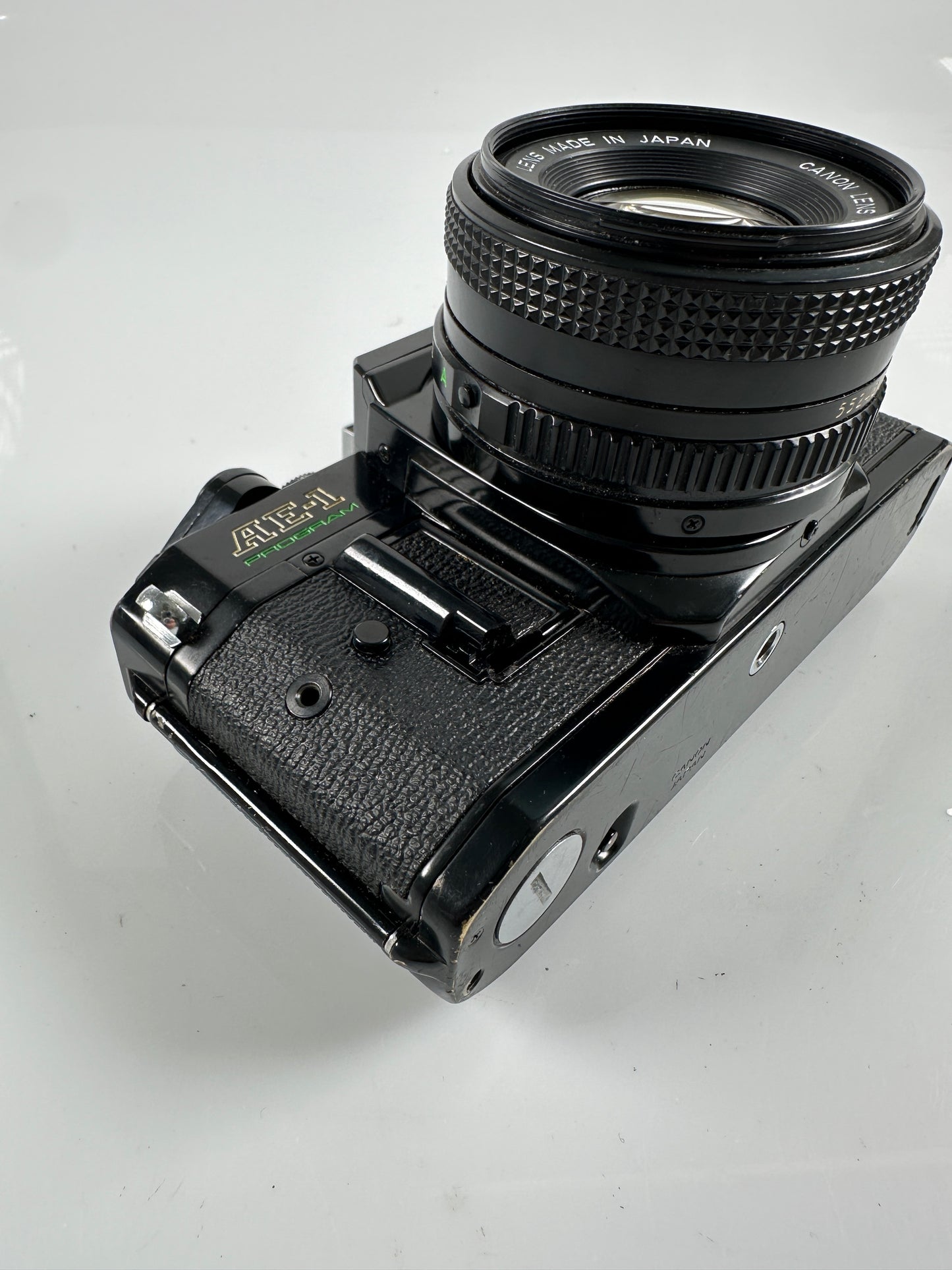 CANON AE-1 program black SLR 35mm Film Camera with 50mm f1.8 E-P rare