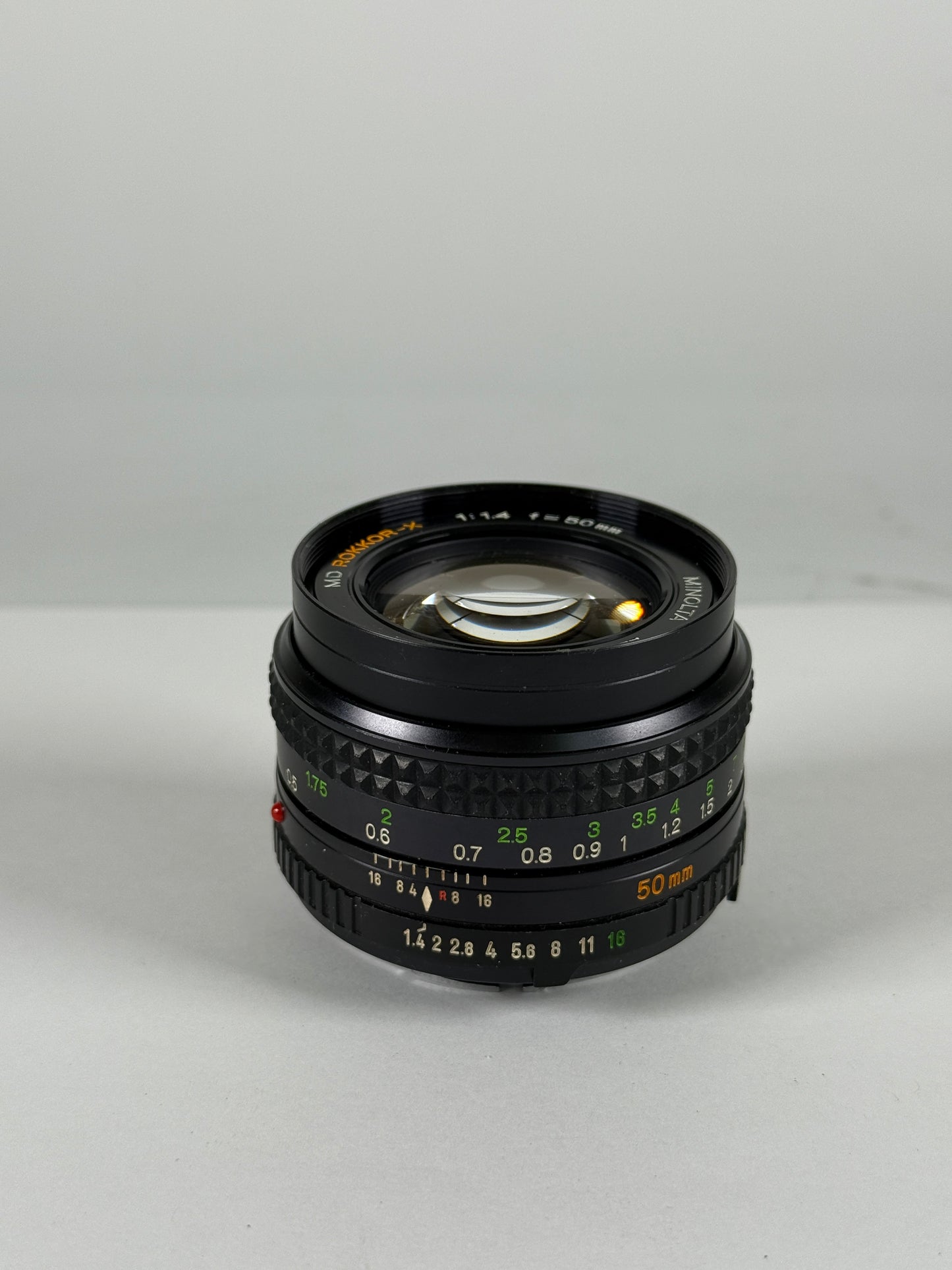 Minolta MD Rokkor-X 50mm f1.4 manual focus lens