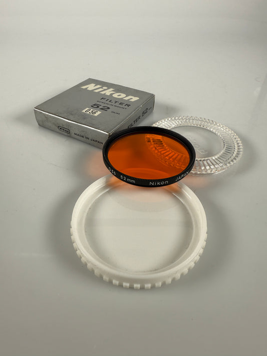 Nikon 52mm O56 orange color camera lens glass filter Genuine Nikon filter
