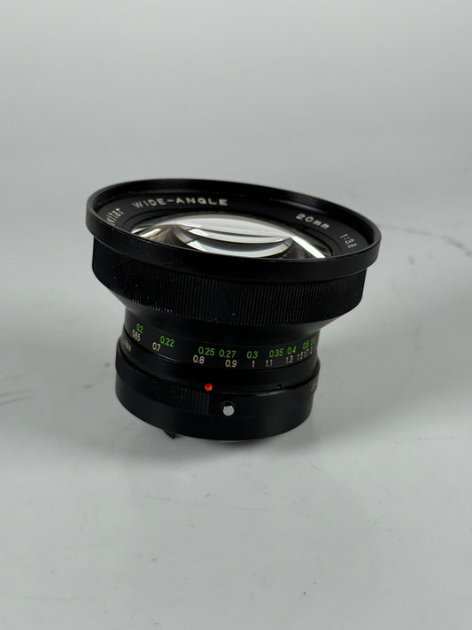 Vivitar auto wide angle MF 20mm F3.5 Konica Lens