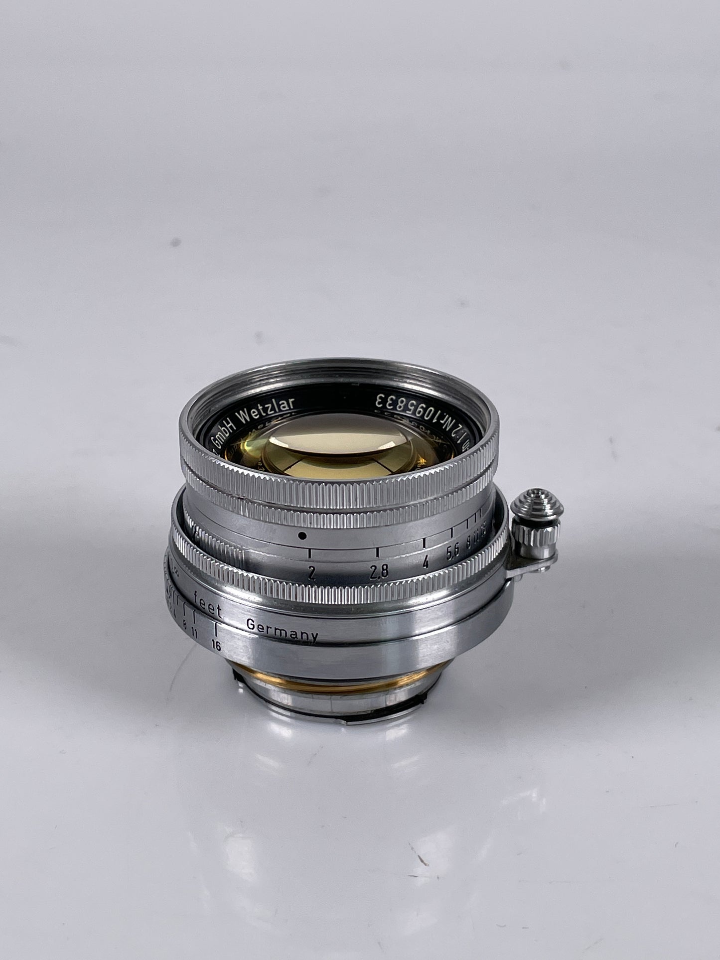 Leica 50mm f2 Summicron Radioactive L39 LTM Screwmount Rangefinder Lens