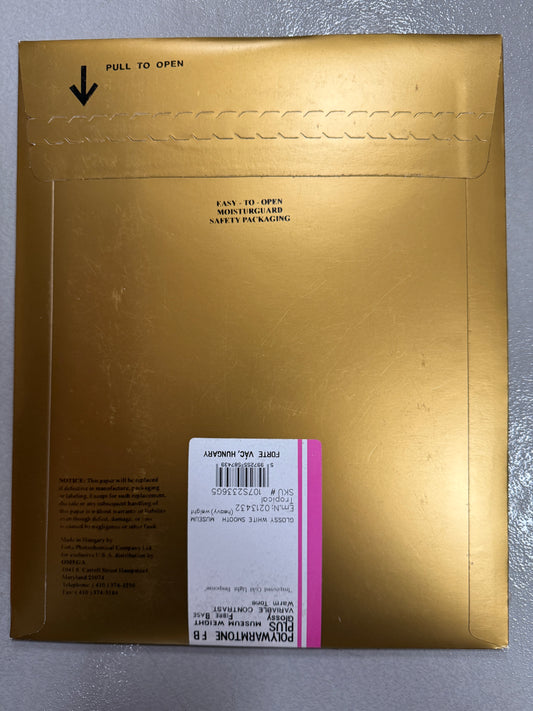 Forte Polywarmtone FB Plus 8x10" Photo Paper 5 sheets unopened NOS Museum weight