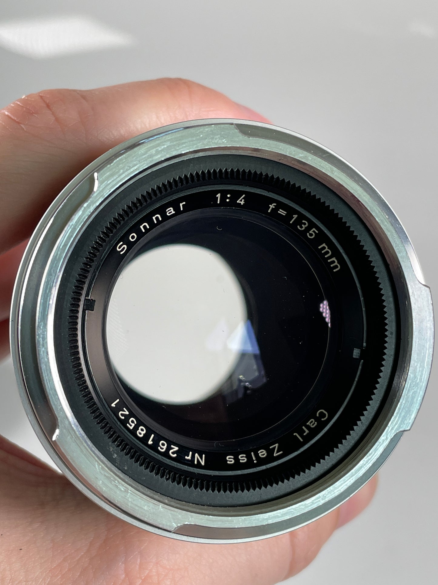 Contarex Carl Zeiss Sonnar 135mm f4 Lens chrome