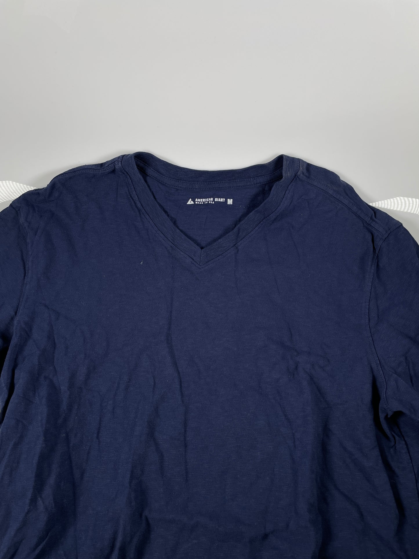 American Giant Premium Slub V-Neck Tee Navy Medium