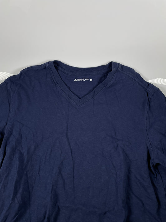 American Giant Premium Slub V-Neck Tee Navy Medium