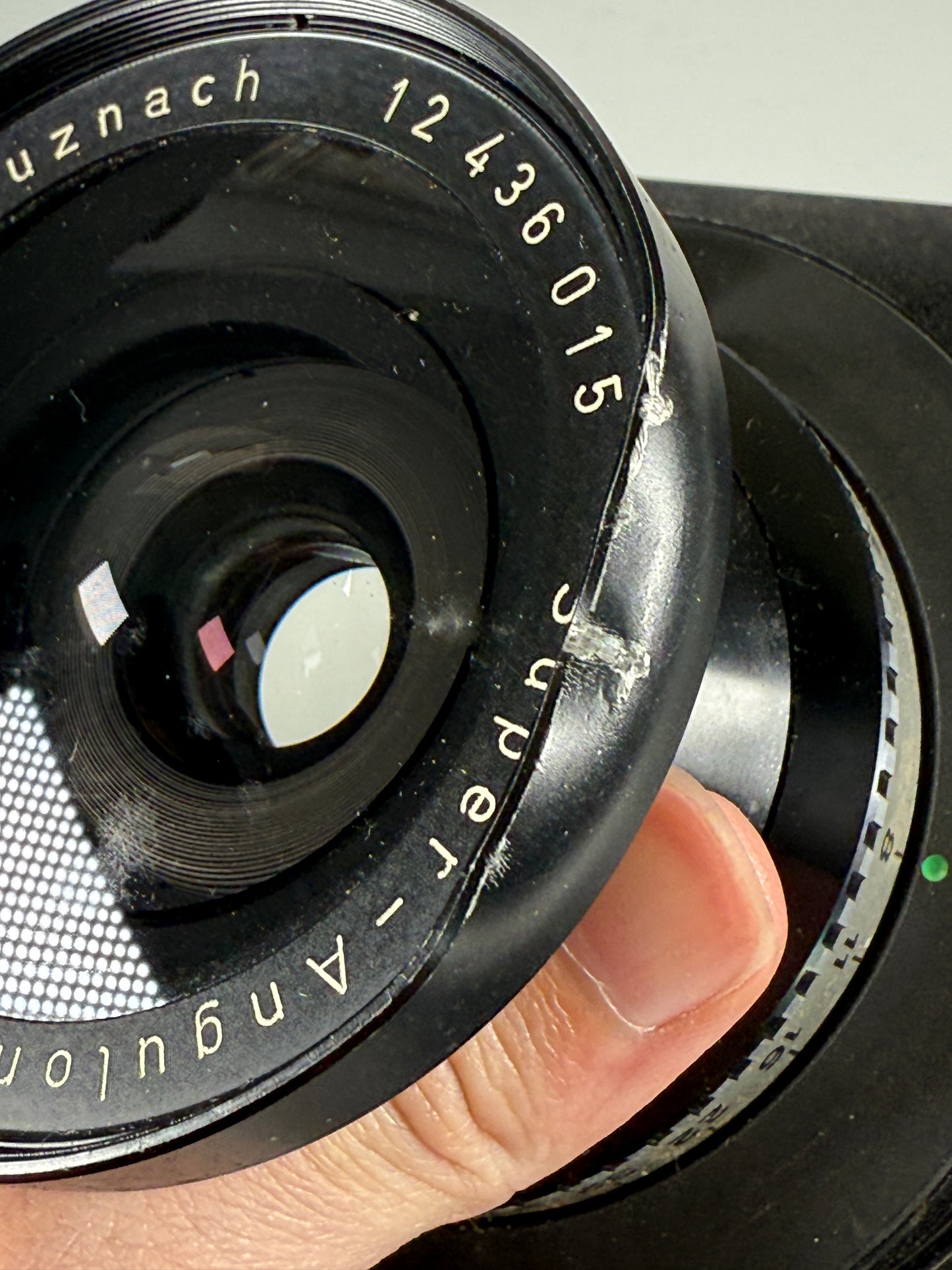 Schneider 121mm f8 super angulon Large Format Lens sinar DB Board