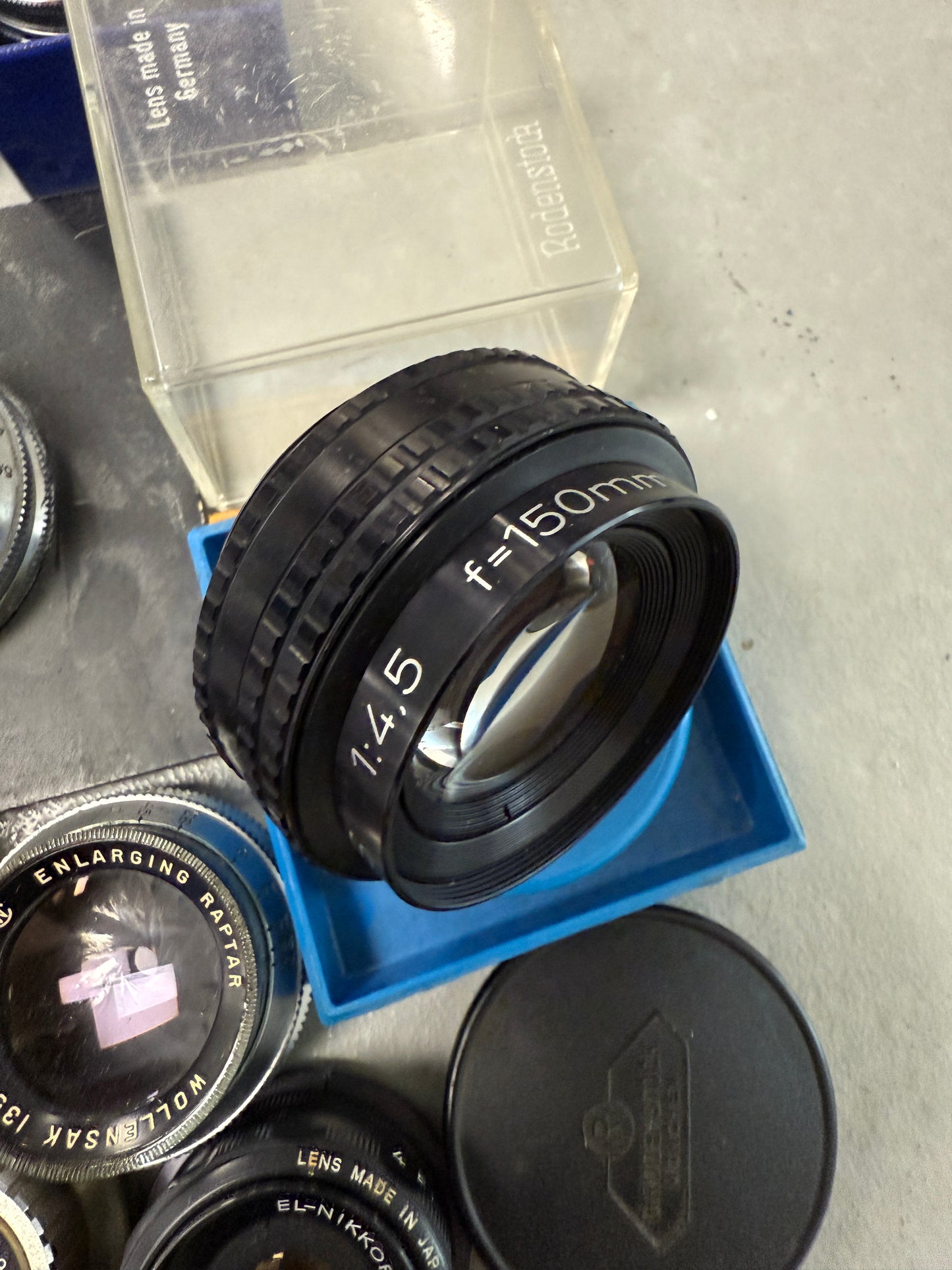Enlarging lens lot schneider, Nikon, rodenstock, Wollensak, Kodak