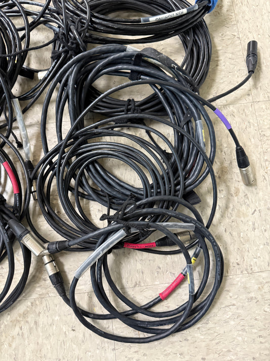 Lot of 49 XLR 5 Pin Male to XLR 5 Pin Female DMX Lighting Cable