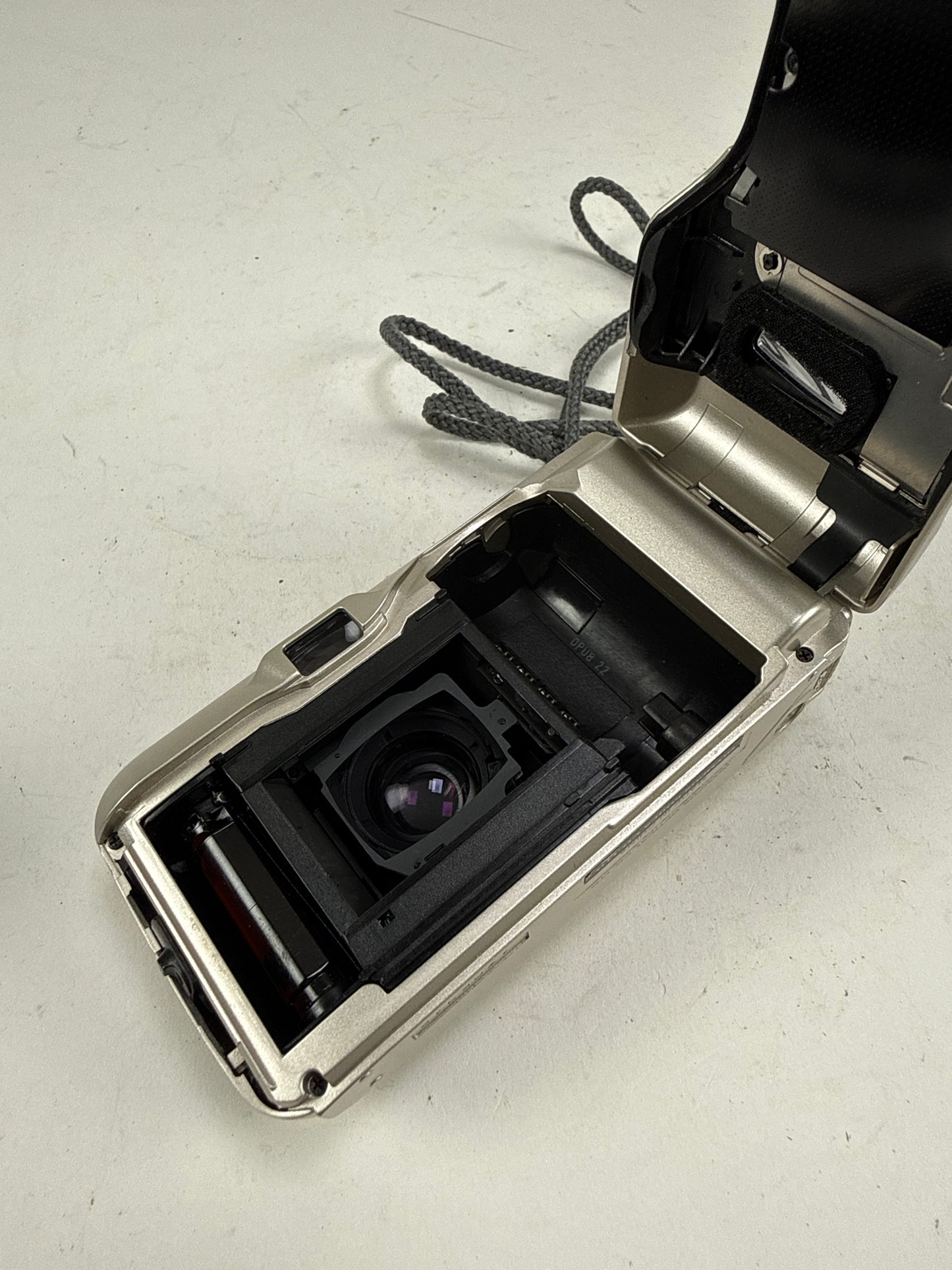 Olympus Stylus MJU II Deluxe 35mm point and shoot p&s film camera 35mm f2.8 chrome/silver