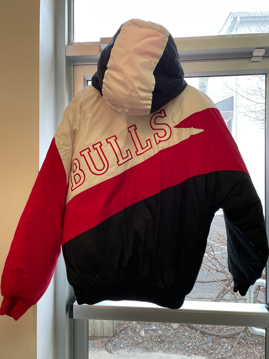 Chicago Bulls Fans Gear Hooded Jacket Large 90s NBA