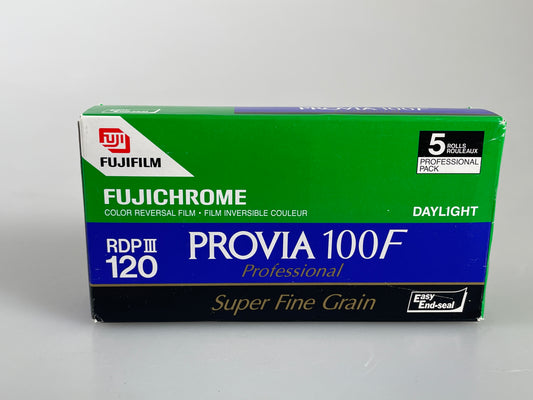 Fuji / Fujifilm Provia 100F 120 5 roll pro pack Color Film RDP III