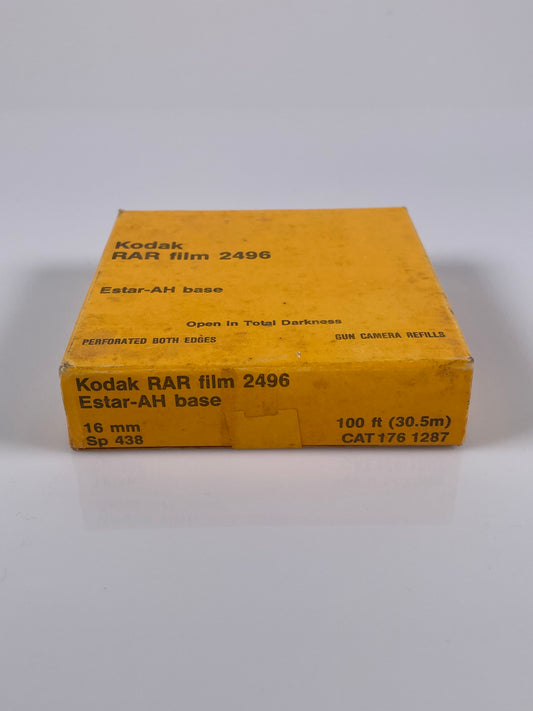 Kodak RAR film 2496 Estar-AH BASE 16mm 100ft SP 438 Gun Camera Refills Military