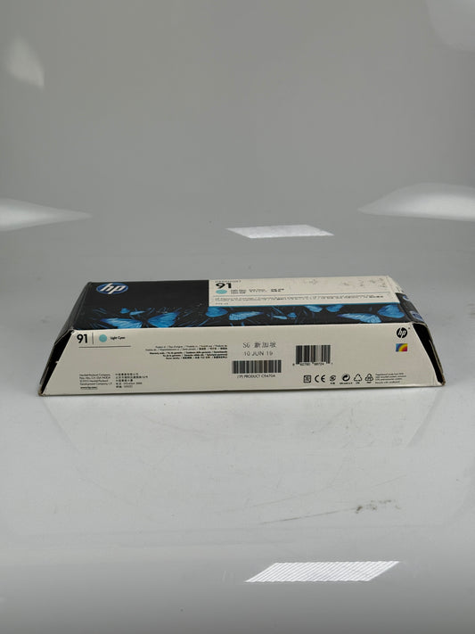 Genuine HP 91 Light Cyan C9470A 775ml Pigment Ink Cartridge 06/2019