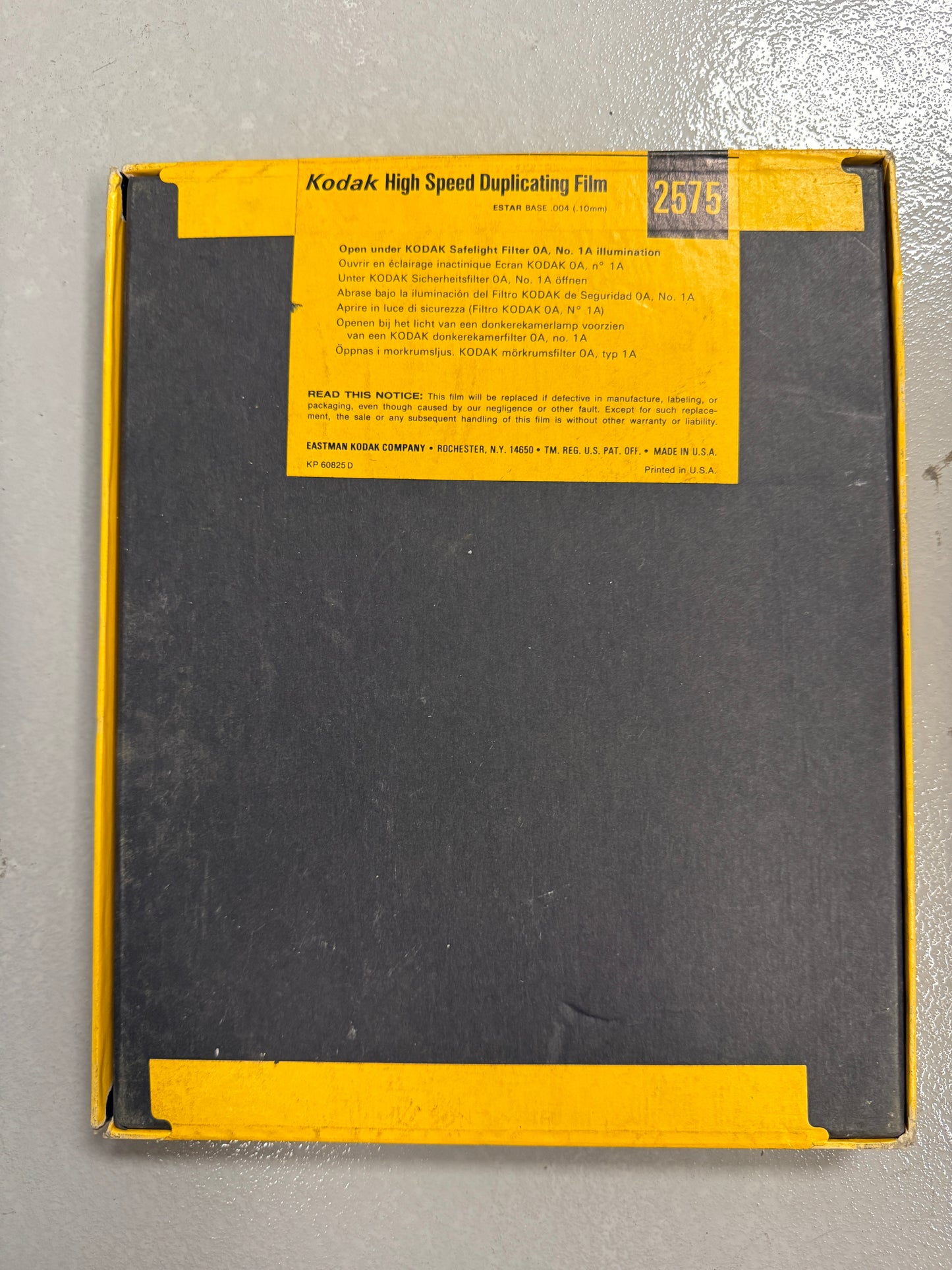 Expired 8x10 KODAK 2575 High Speed Duplicating Large Format Film 50 Sheets 1975
