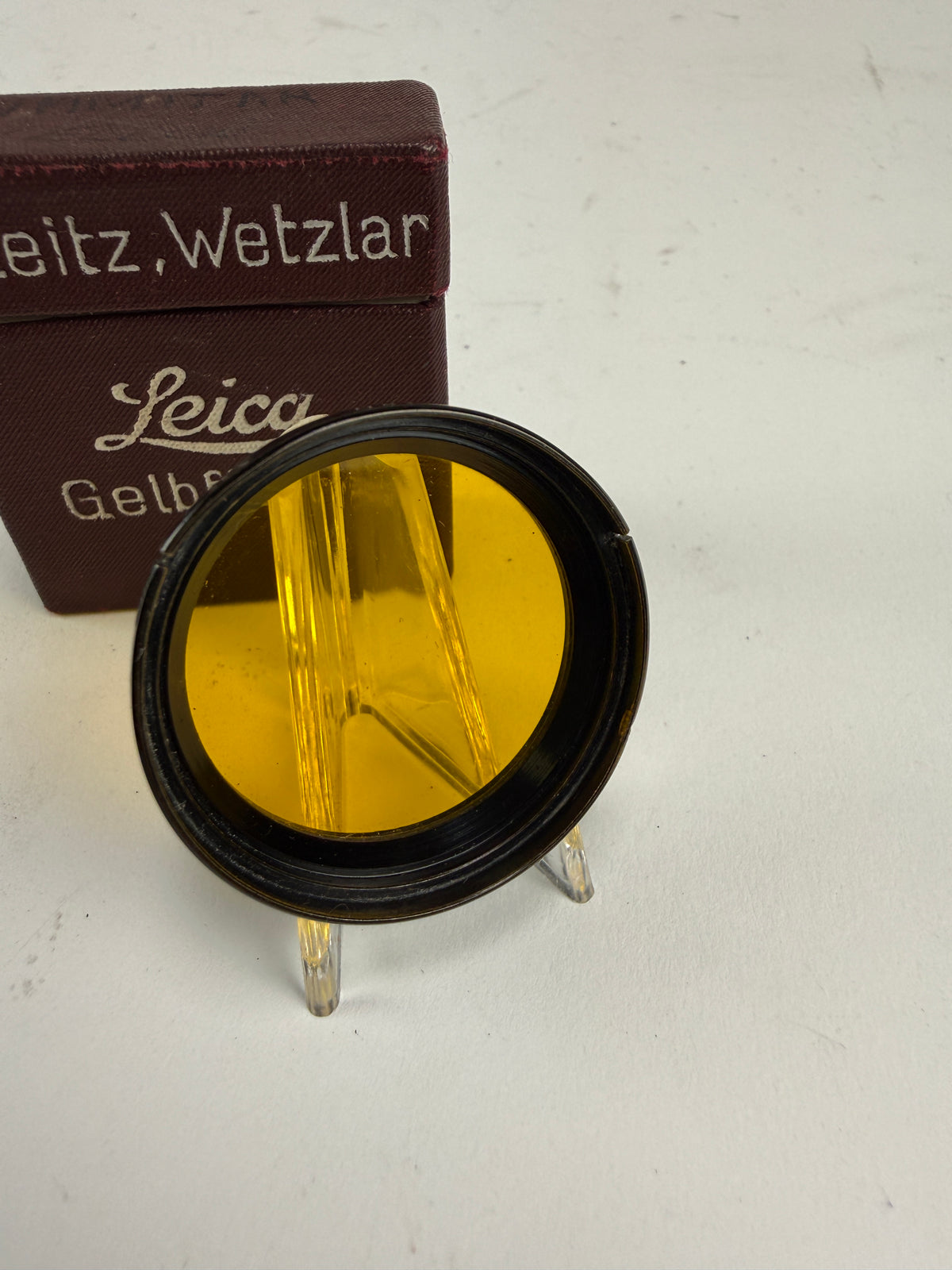 Leitz Leica Black A36 Yellow 3 Contrast Camera Lens Filter - Summitar push on 36mm