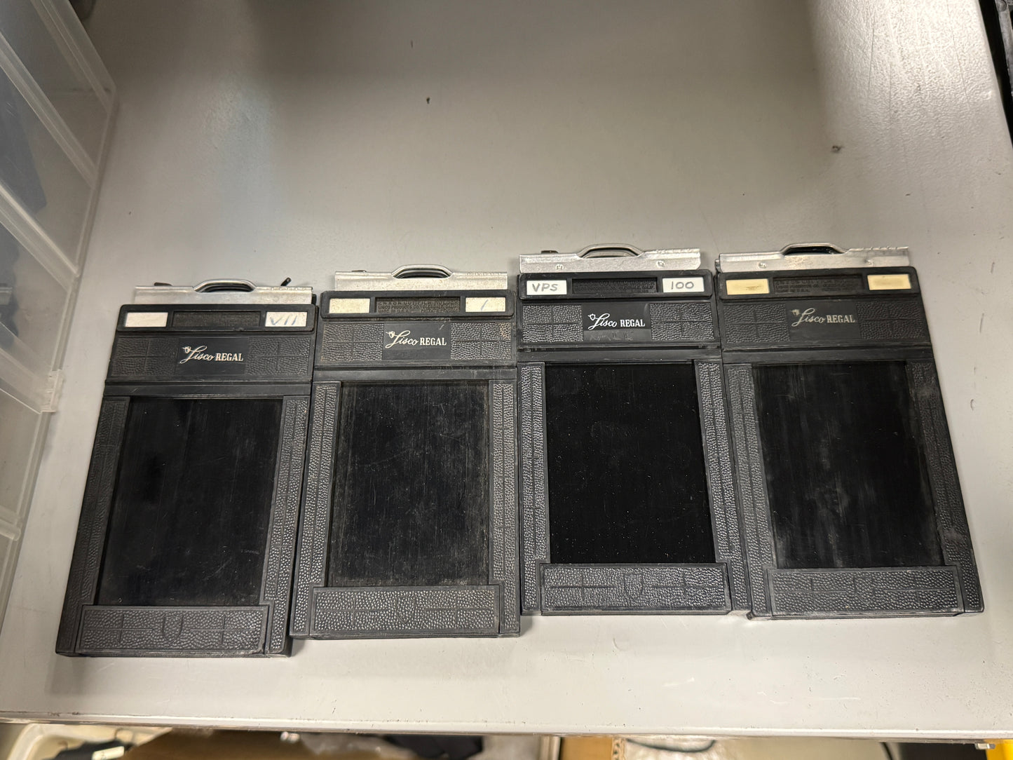 Lot of 4 Lisco Regal 2-1/4 x 3-1/4" (6x9cm) Plastic Cut Film Holders