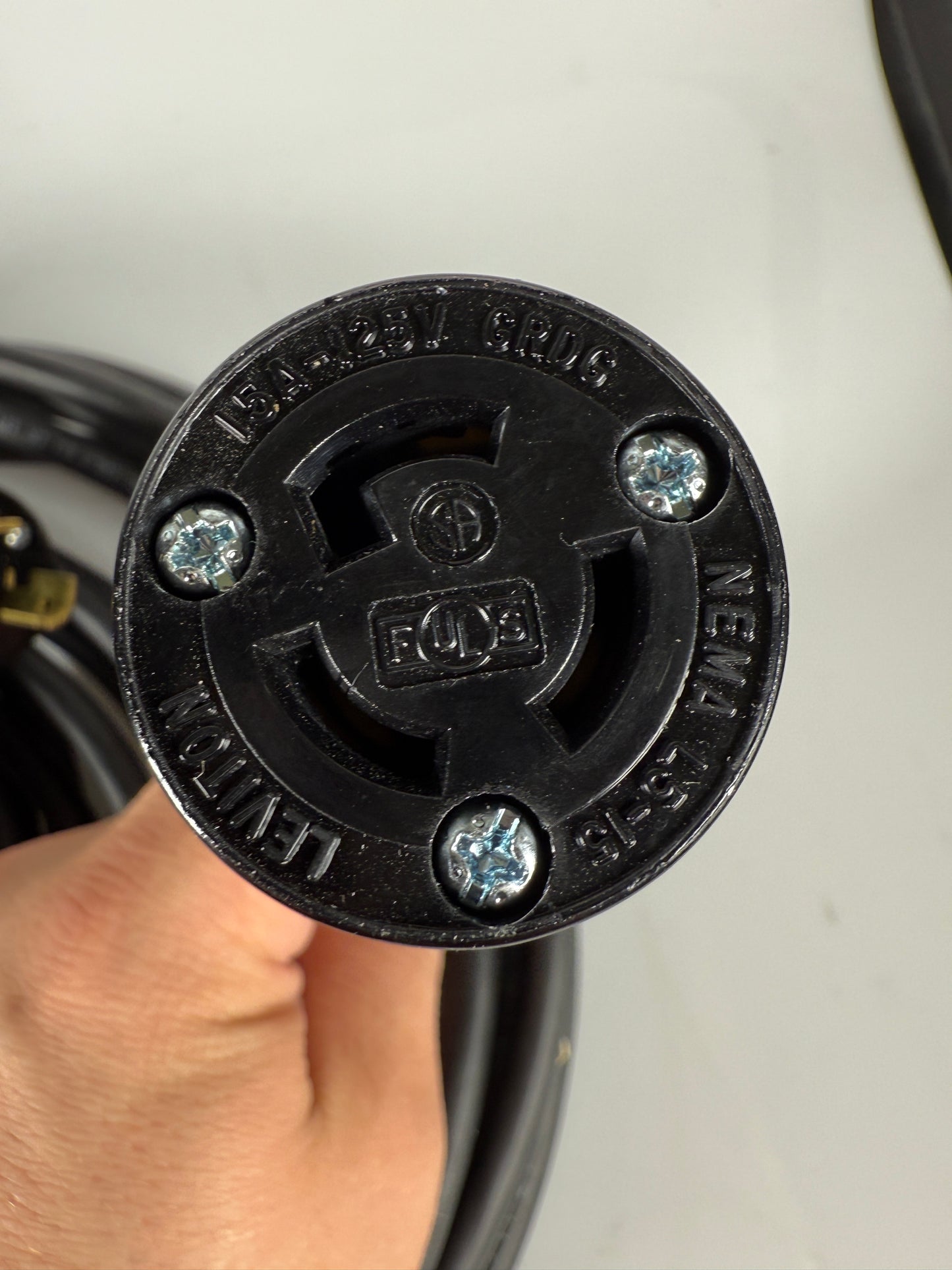 LEX 14AWB Heavy Duty Power Cable 50ft PE800J-50-L515 L5-15 15A Leviton
