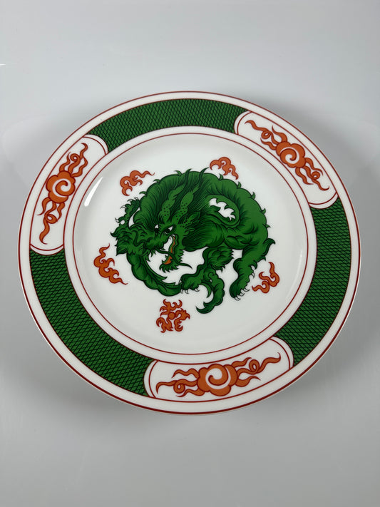 Vintage Fitz and Floyd Dragon Crest Dinner Plate 10 1/4" Diameter set of 3