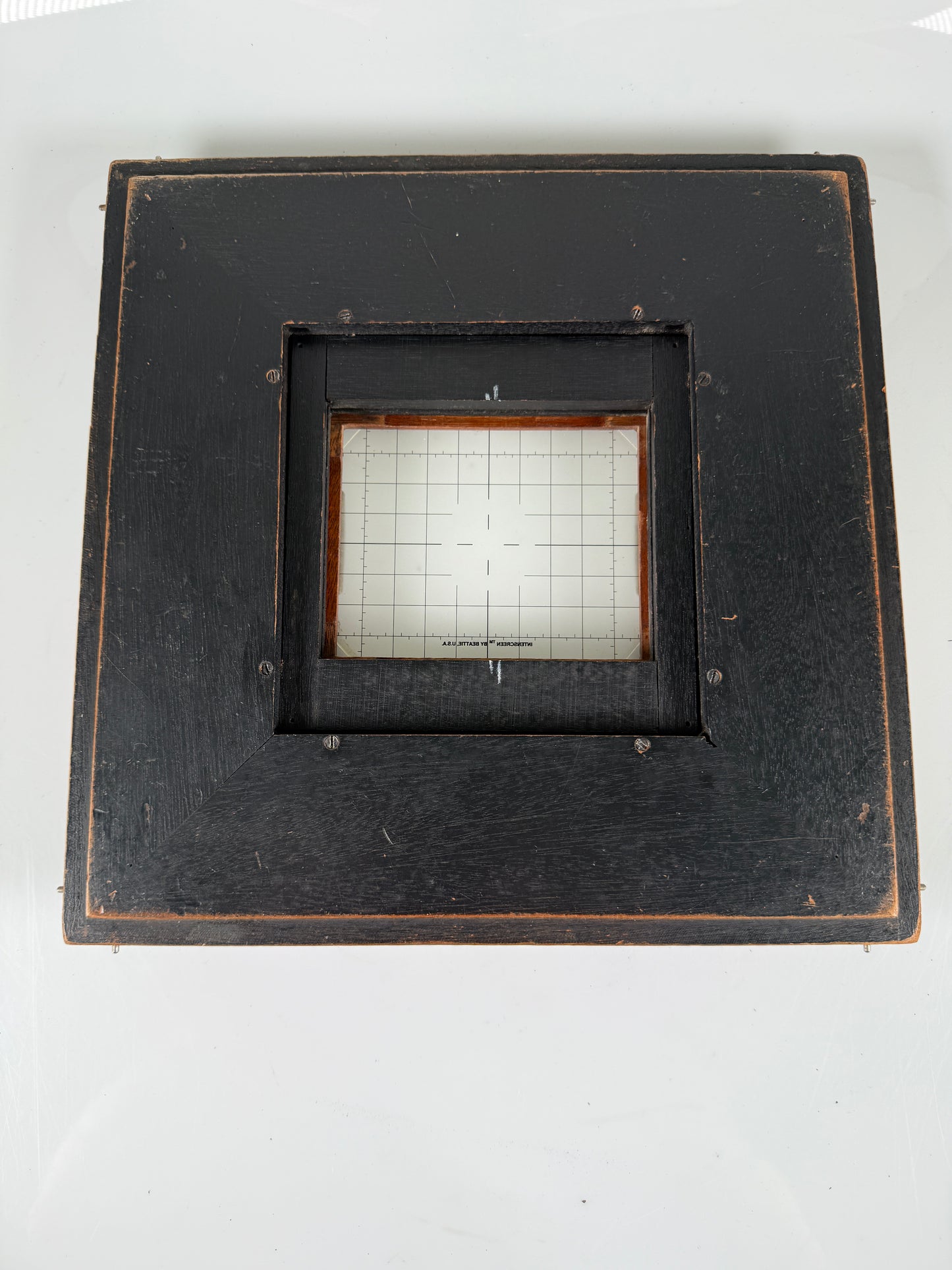 Deardorff 8x10 to 4x5 Reducing Ground Glass Back camera, Beattie screen