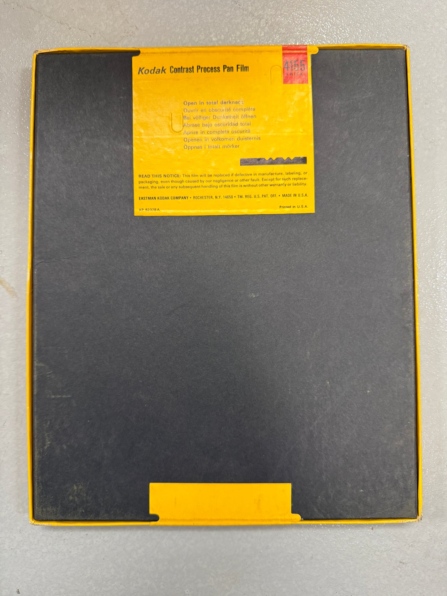 Expired 8x10 KODAK 4155 Contrast Process Pan Large Format Film 100 Sheets 1976