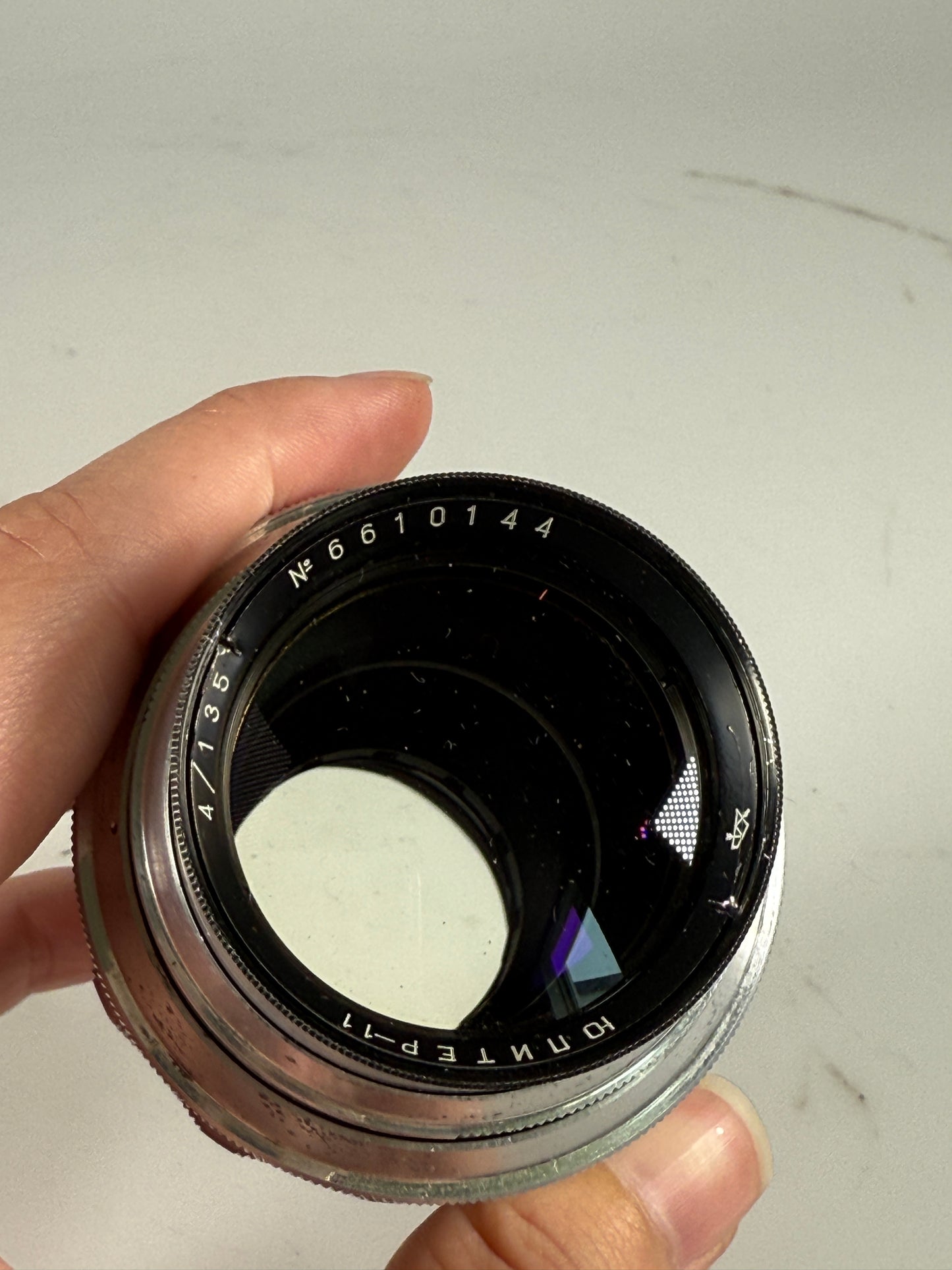 JUPITER 11 Soviet Vintage lens 135mm f4 Mount M42 - Silver Telephoto lens