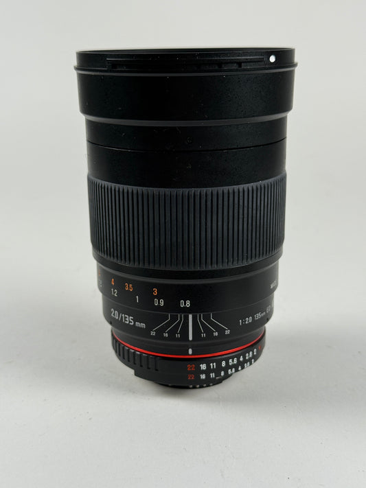 ROKINON 135mm F2.0 ED UMC Lens for Nikon F Mount Cameras