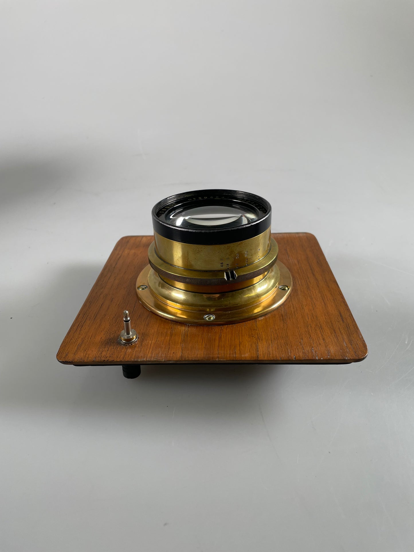 Goerz Dogmar Brass Lens focus 12 inch f5.5 w/ packard shutter