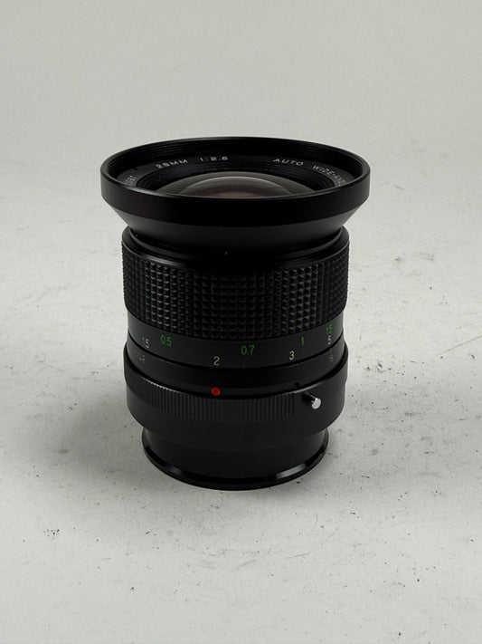 Vivitar Auto Wide angle MF 28mm F2.5 Konica Lens