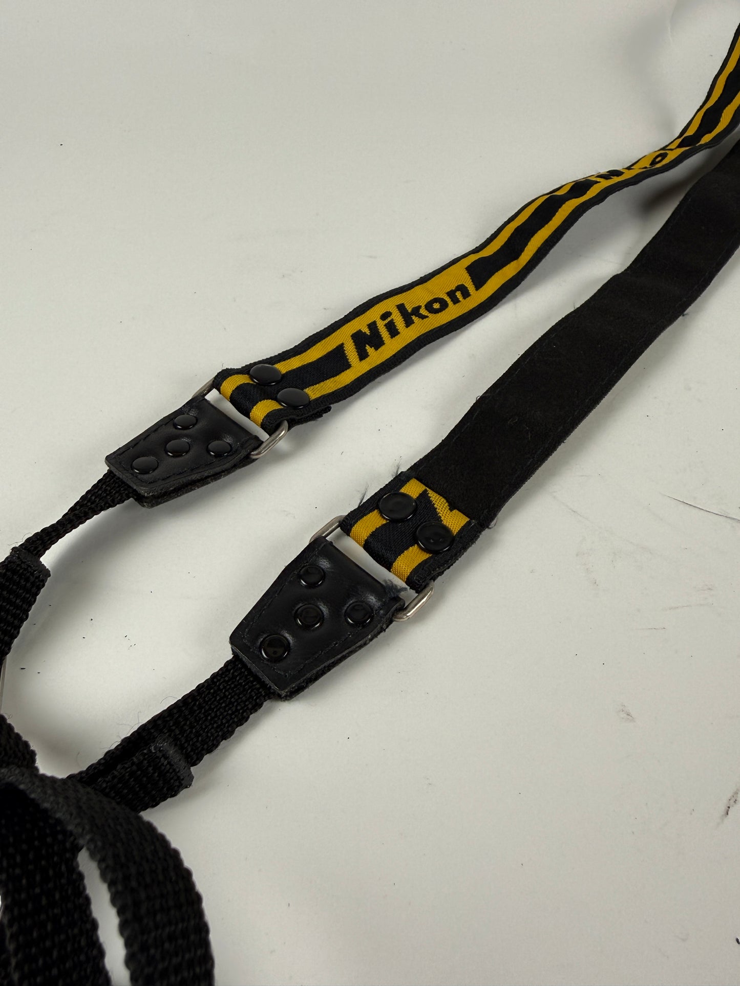 Vintage Excellent Yellow And Black Nikon Neck Strap