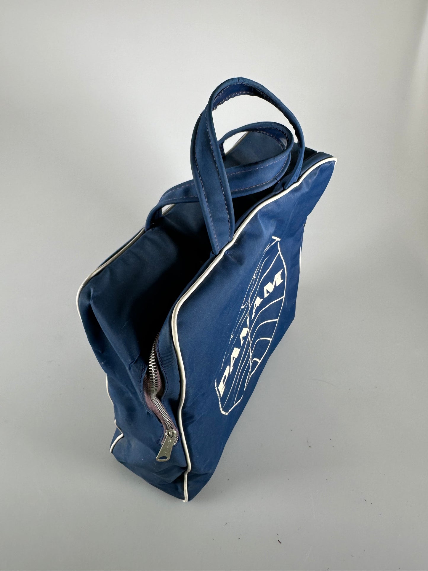 Vintage PAN AM Airline Flight Attendant CARRY ON BAG Tote Light Blue