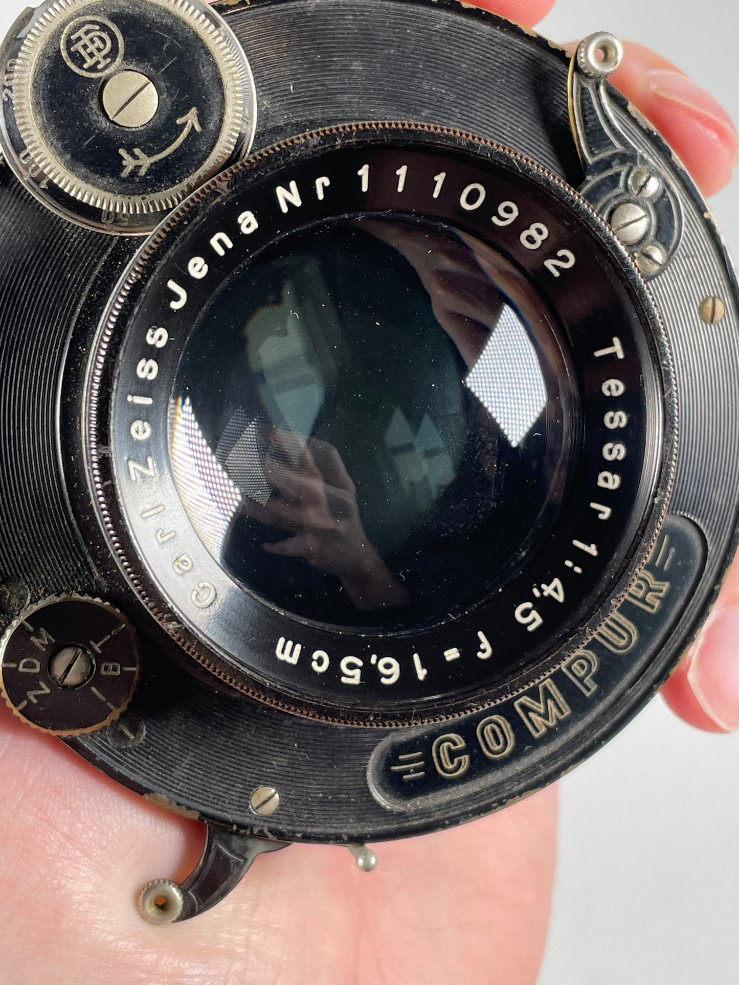 Carl Zeiss Jena 165mm 16.5cm f4.5 Tessar in Dial-Set Compur Shutter