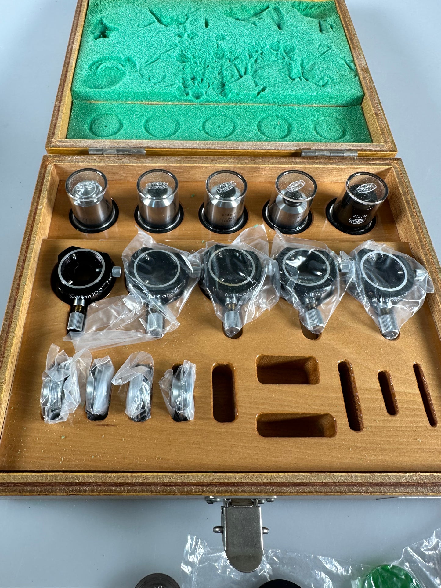 Olympus MPLAN N Objective Lens Set 5N, 10N, 20N, 40N, 100N w/ 1.1x prism