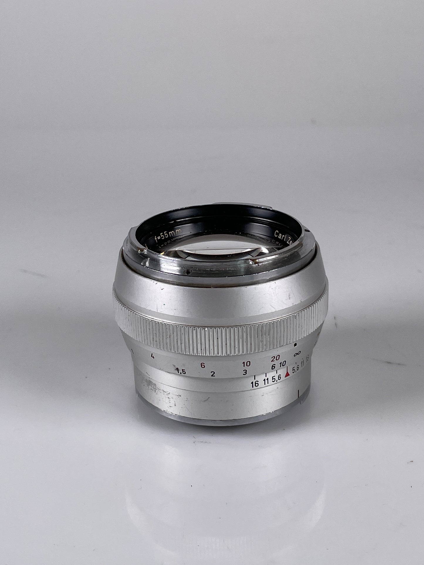 Carl Zeiss Planar 55mm f1.4 MF Lens For contarex silver chrome