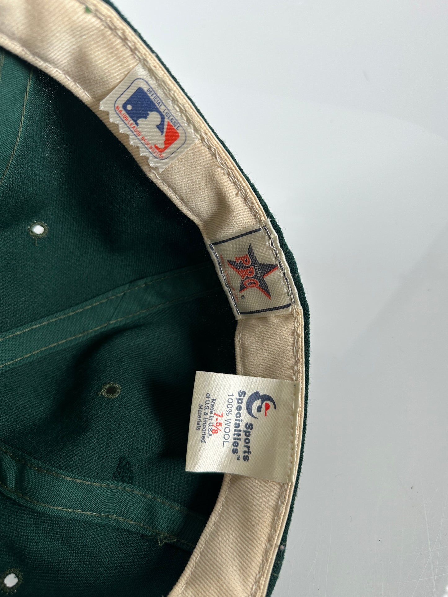 Vintage Oakland As Fitted 7-5/8 Wool Cap Hat Sports Specialties