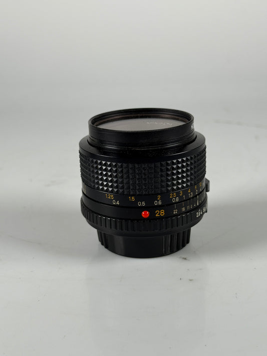 Minolta MD 28mm f2.8 MF Prime Lens for MC MD Mount