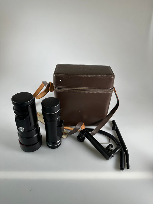 Leica (Leitz) 400mm F6.8 telephoto lens - Telyt-R, shoulder stock & case